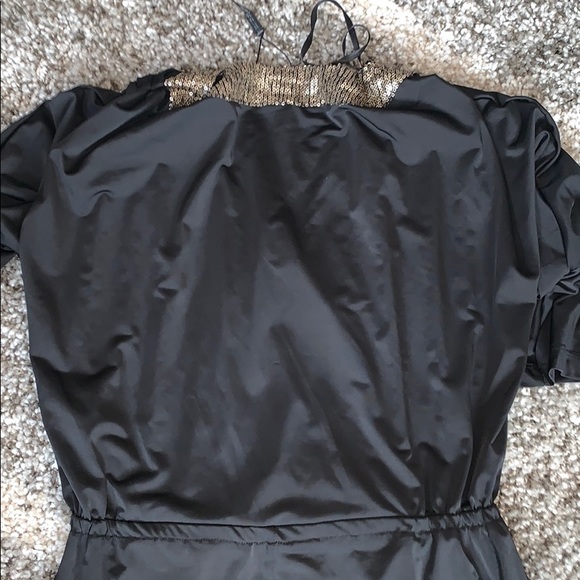 Kardashian Kollection sequin lined black JUMPSUIT - Picture 5 of 6